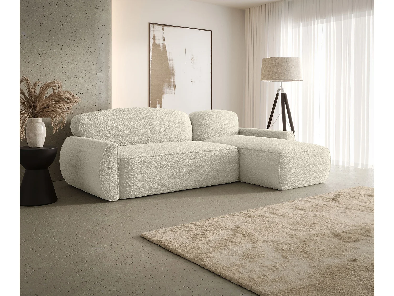 ECKSOFA mit Schlaffunktion LUCAS Quelle 03 Beige Rechts L-Form Sofa mit Stauraum Bettkasten Wohnzimmersofa Couch Sofa Bettsofa Bettkasten Bettcouch