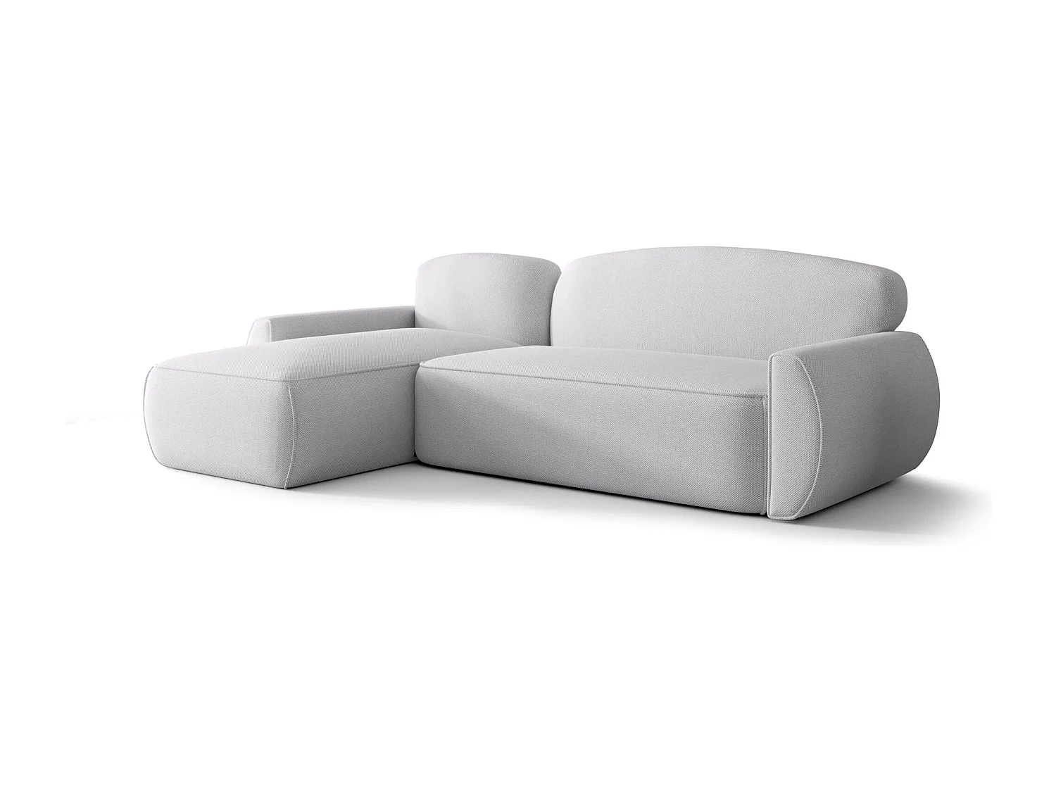 ECKSOFA mit Schlaffunktion LUCAS Curio 80 Hellgrau Links L-Form Sofa mit Stauraum Bettkasten Wohnzimmersofa Couch Sofa Bettsofa Bettkasten Bettcouch
