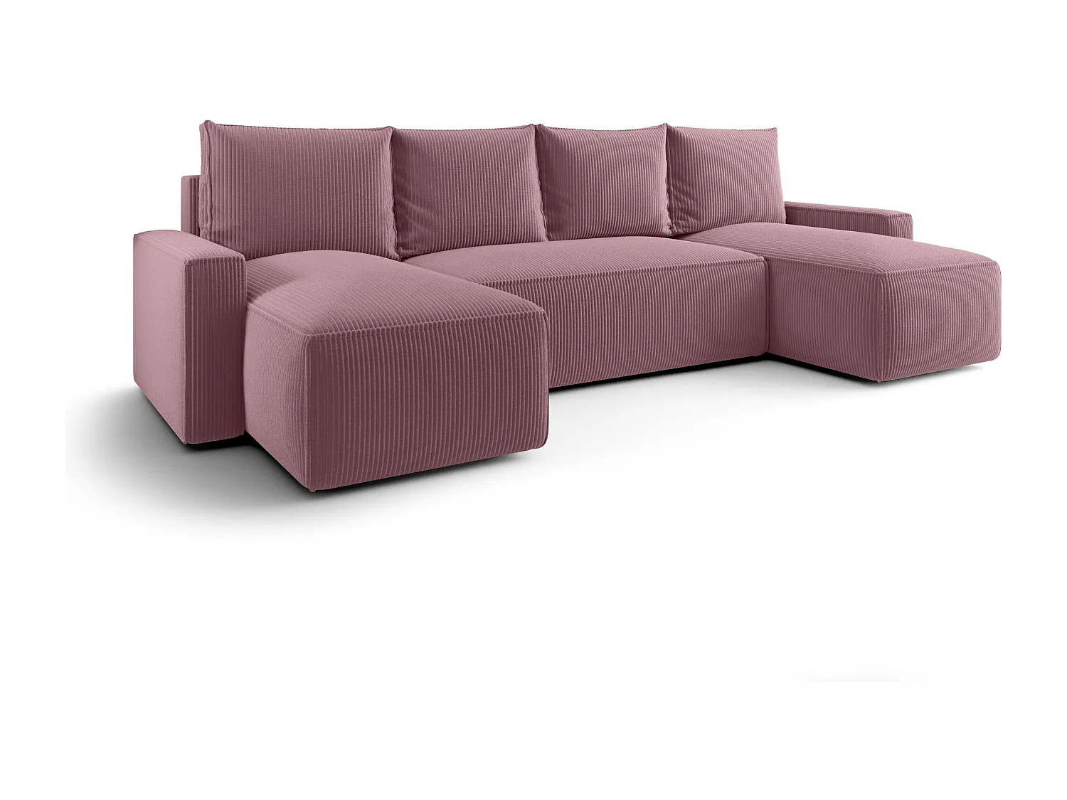 Hoekbank met slaapfunctie SAVIO U Poso 130 paars U-Form Sofa met opbergruimte woonkamerbank, slaapbank, bank met opbergruimte