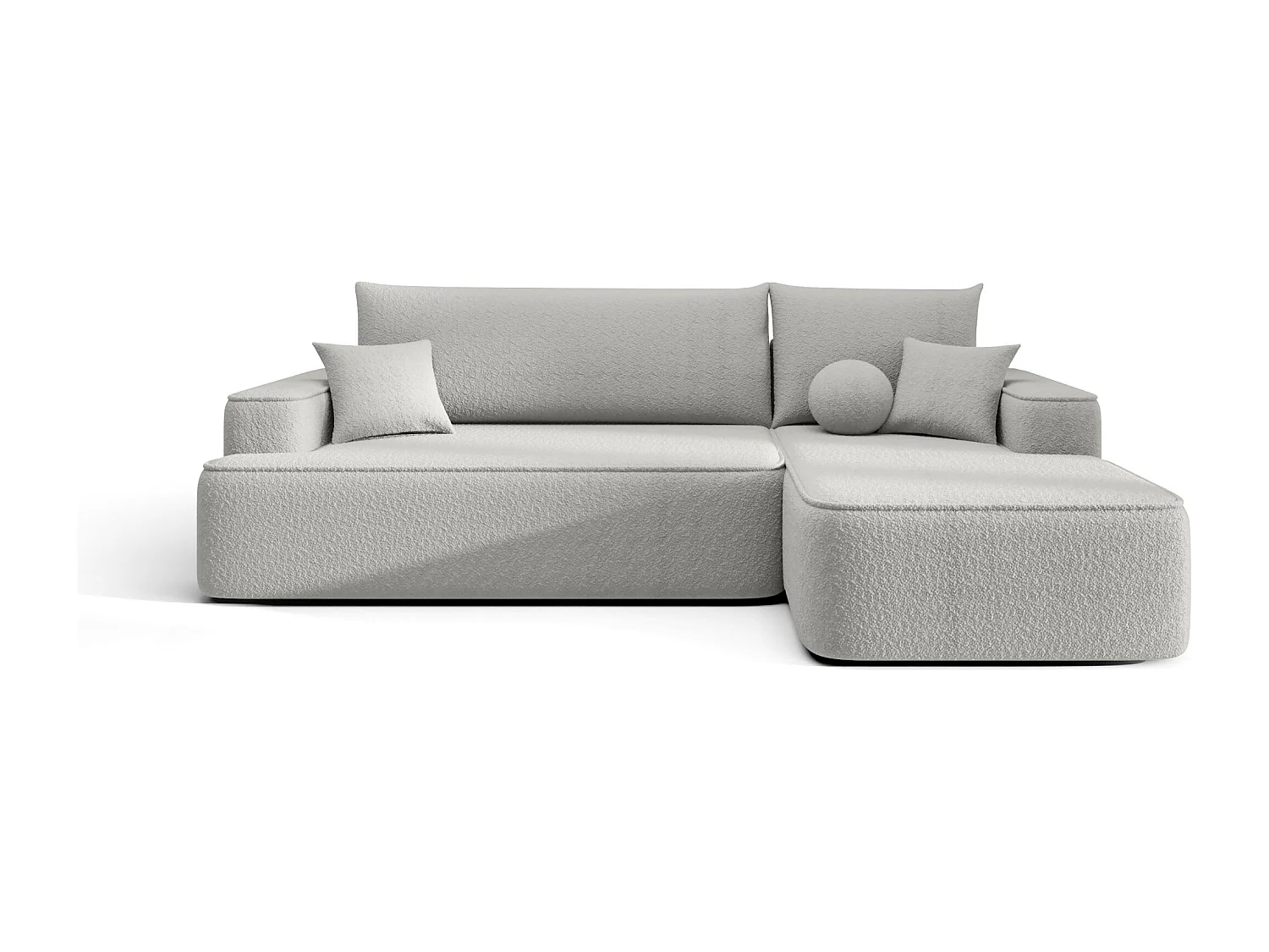 ECKSOFA mit Schlaffunktion FIGO Quelle 83 Grau Rechts L-Form Sofa mit Stauraum Bettkasten Wohnzimmersofa Couch Sofa Bettsofa Bettkasten Bettcouch