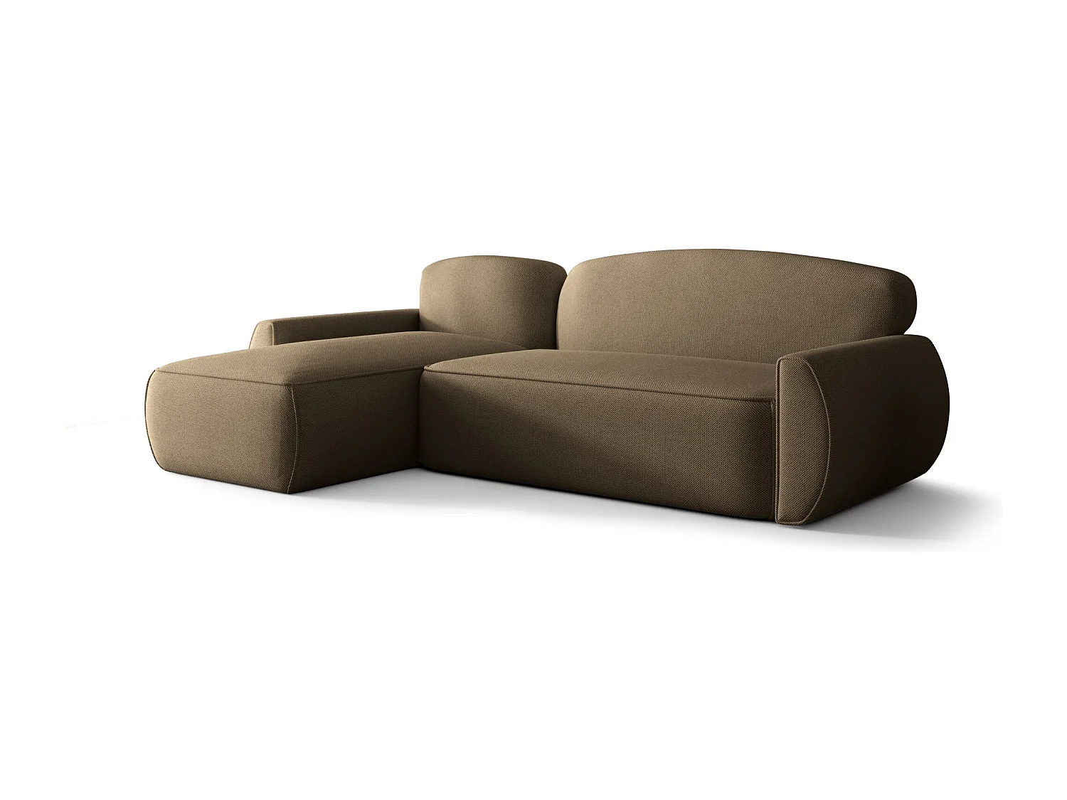 ECKSOFA mit Schlaffunktion LUCAS Curio 20 Braun Links L-Form Sofa mit Stauraum Bettkasten Wohnzimmersofa Couch Sofa Bettsofa Bettkasten Bettcouch