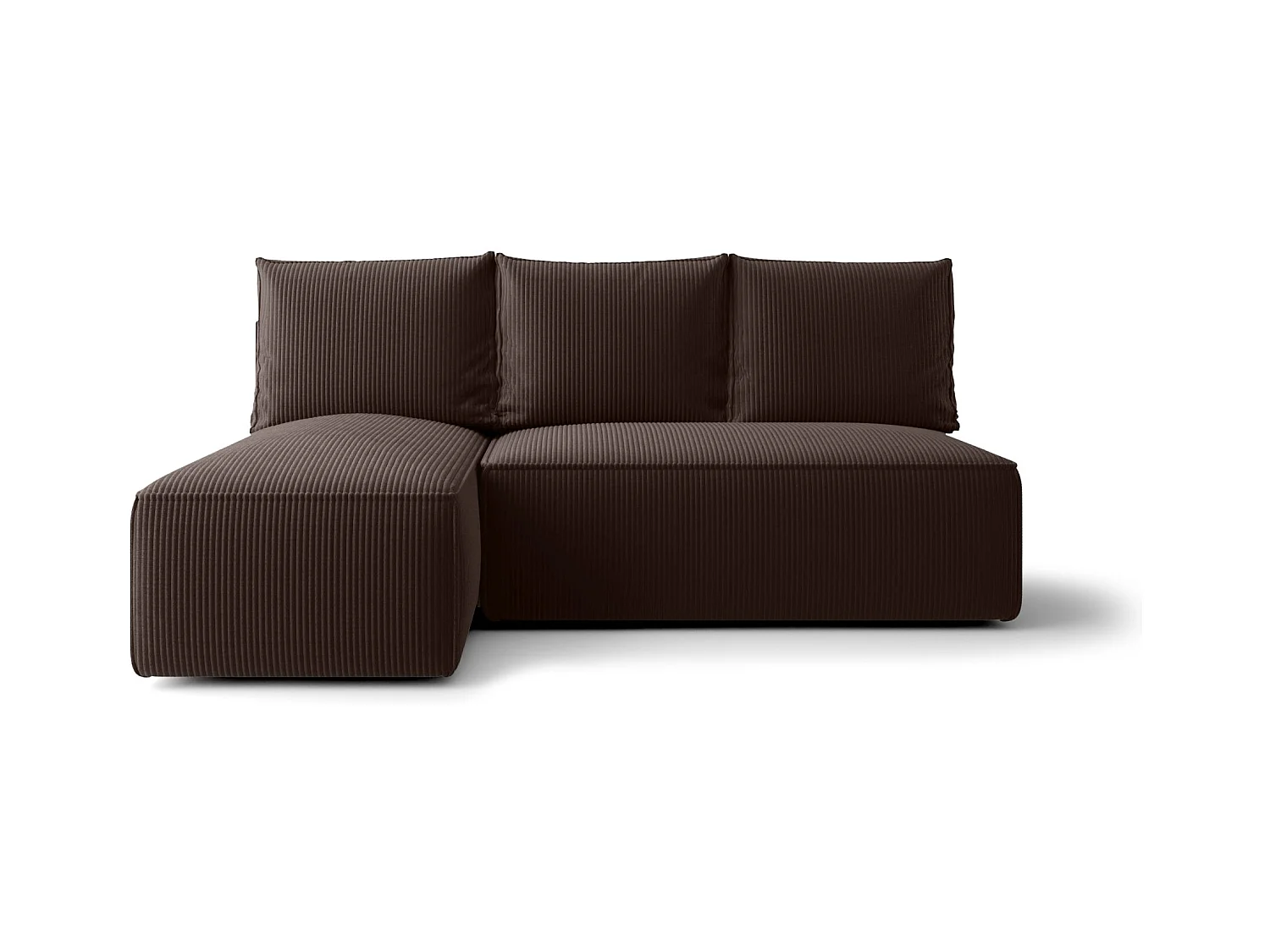 ECKSOFA mit Schlaffunktion SAVIO MINI Poso 06 Braun Links L-Form Sofa mit Stauraum Bettkasten Wohnzimmersofa Couch Sofa Bettsofa Bettkasten Bettcouch