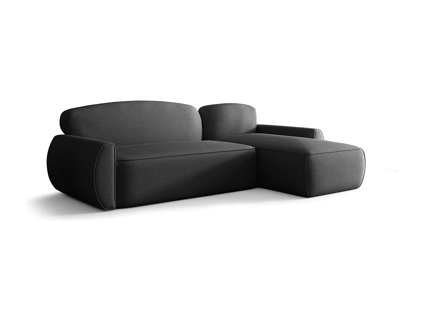 ECKSOFA mit Schlaffunktion LUCAS Curio 97 Dunkelgrau Rechts L-Form Sofa mit Stauraum Bettkasten Wohnzimmersofa Couch Sofa Bettsofa Bettkasten Bettcouch
