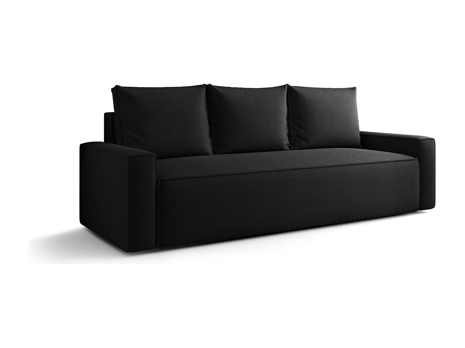 Sofa SAVIO Curio 99 czarny z pojemnikiem na pościel sofa do salonu, sofa rozkładana, sofa z pojemnikiem