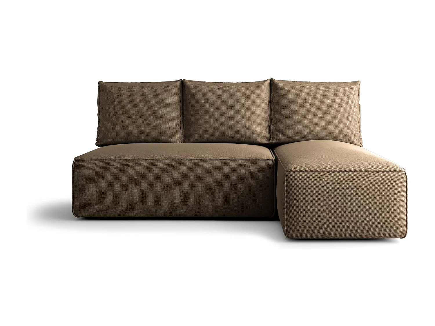 Hoekbank met slaapfunctie SAVIO MINI Curio 20 bruin rechts L-vormige bank met opbergruimte woonkamerbank, slaapbank, bank met opbergruimte