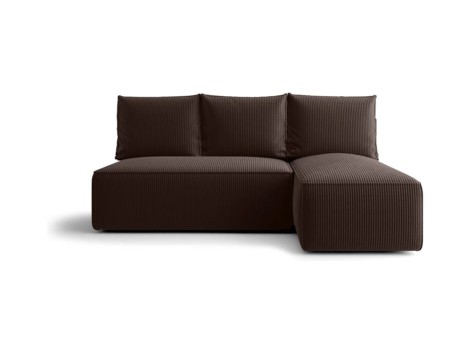 ECKSOFA mit Schlaffunktion SAVIO MINI Poso 06 Braun Rechts L-Form Sofa mit Stauraum Bettkasten Wohnzimmersofa Couch Sofa Bettsofa Bettkasten Bettcouch