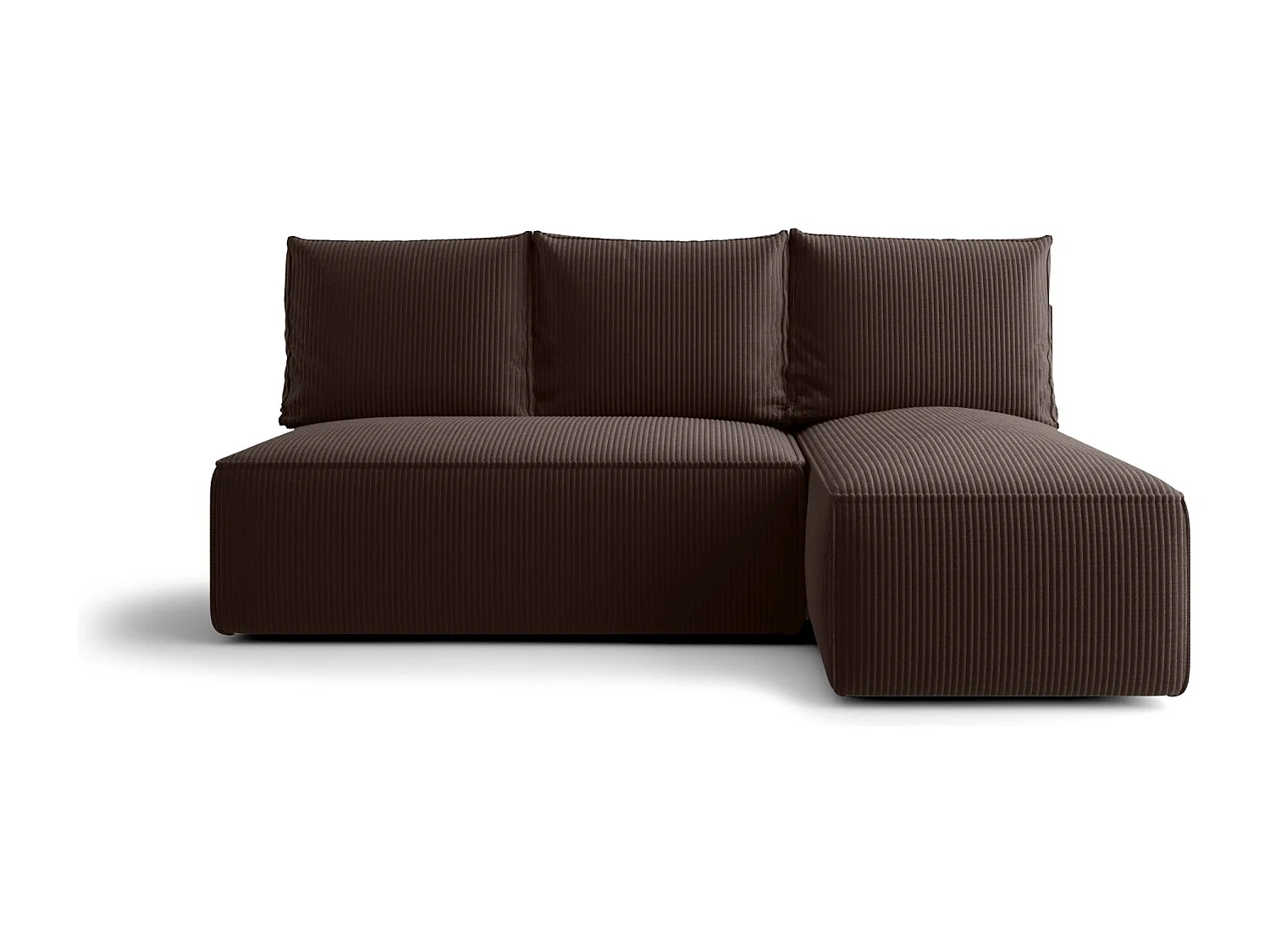 ECKSOFA mit Schlaffunktion SAVIO MINI Poso 06 Braun Rechts L-Form Sofa mit Stauraum Bettkasten Wohnzimmersofa Couch Sofa Bettsofa Bettkasten Bettcouch