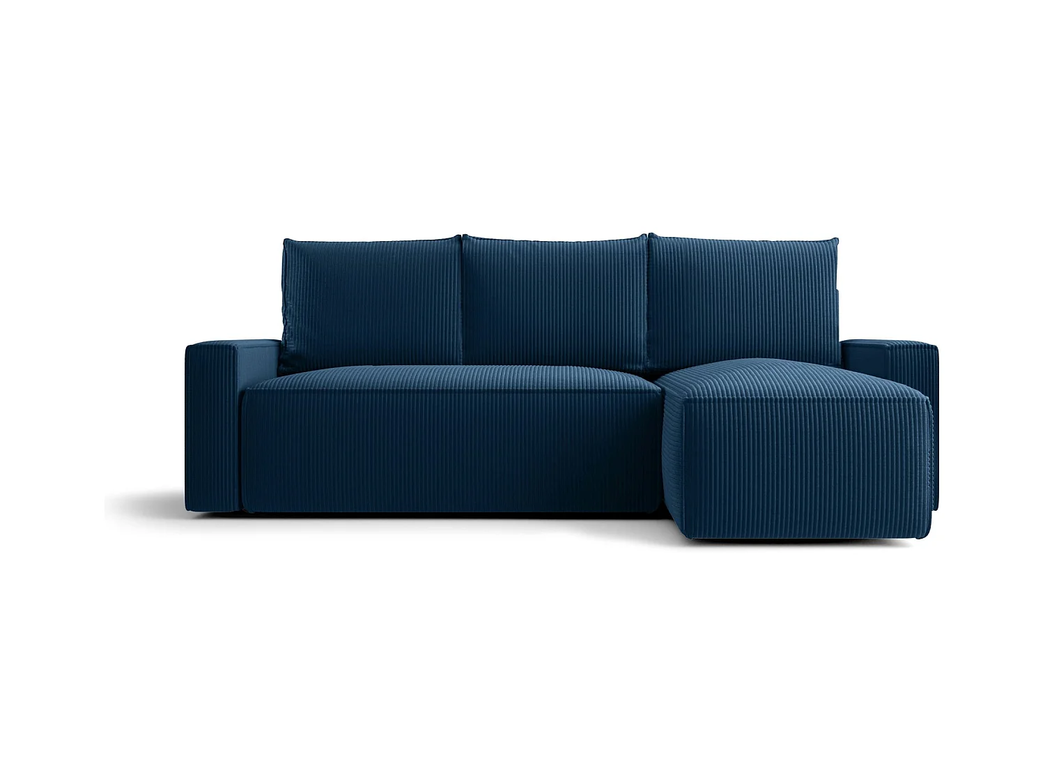 Hoekbank met slaapfunctie SAVIO Poso 05 donkerblauwrechts L-vormige bank met opbergruimte woonkamerbank, slaapbank, bank met opbergruimte