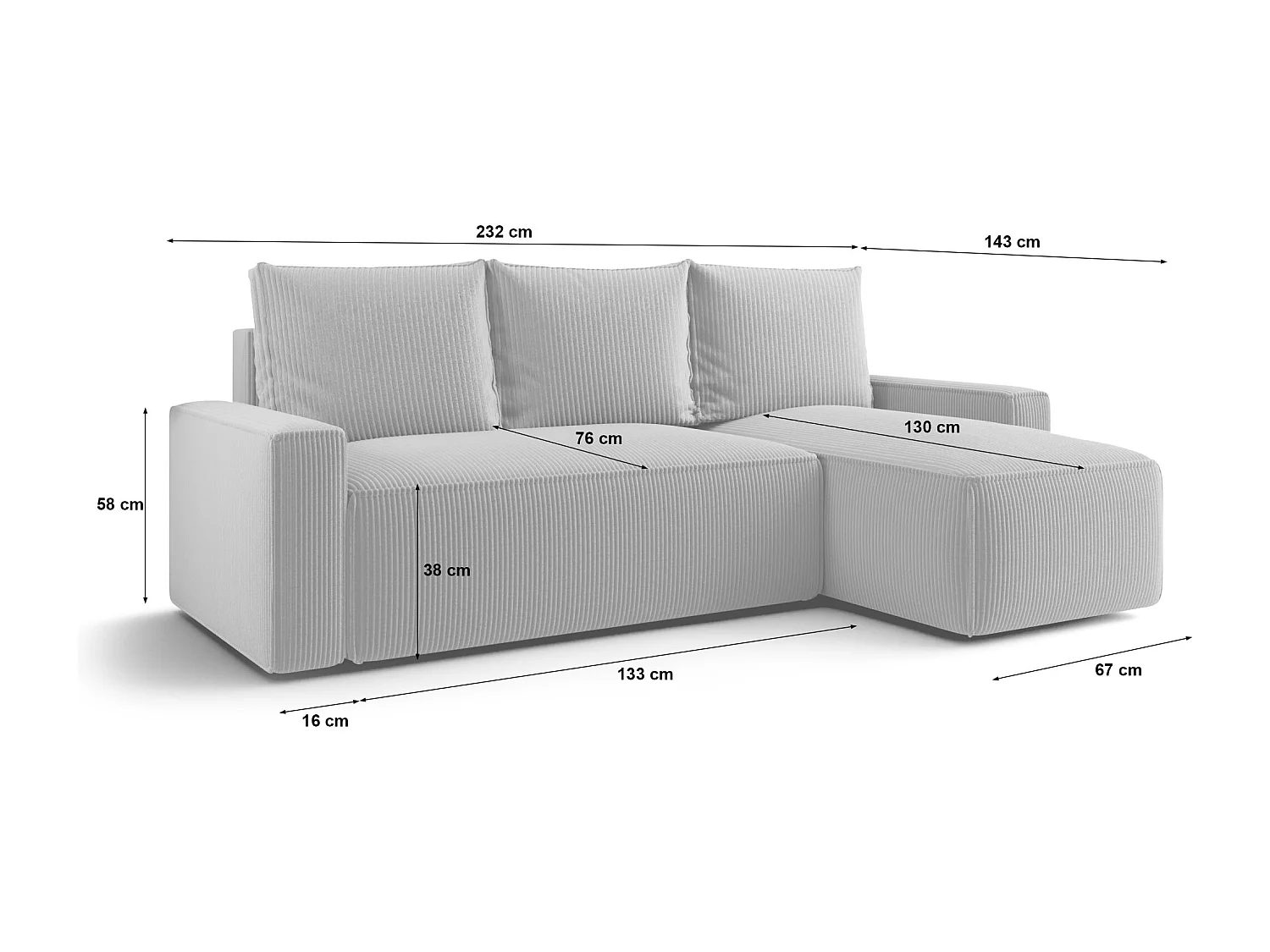 Narożnik z funkcją spania SAVIO Poso 05 granatowyprawy sofa w kształcie L z pojemnikiem na pościel sofa do salonu, sofa rozkładana, sofa z pojemnikiem