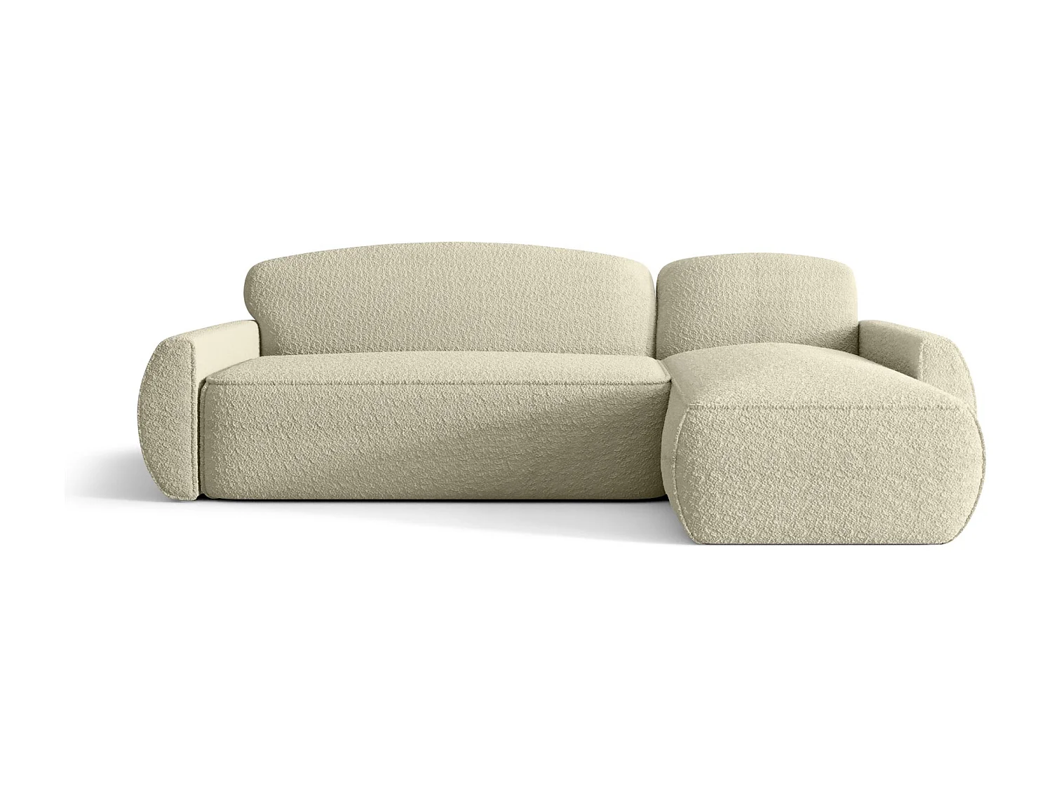 ECKSOFA mit Schlaffunktion LUCAS Quelle 02 Ecru Rechts L-Form Sofa mit Stauraum Bettkasten Wohnzimmersofa Couch Sofa Bettsofa Bettkasten Bettcouch