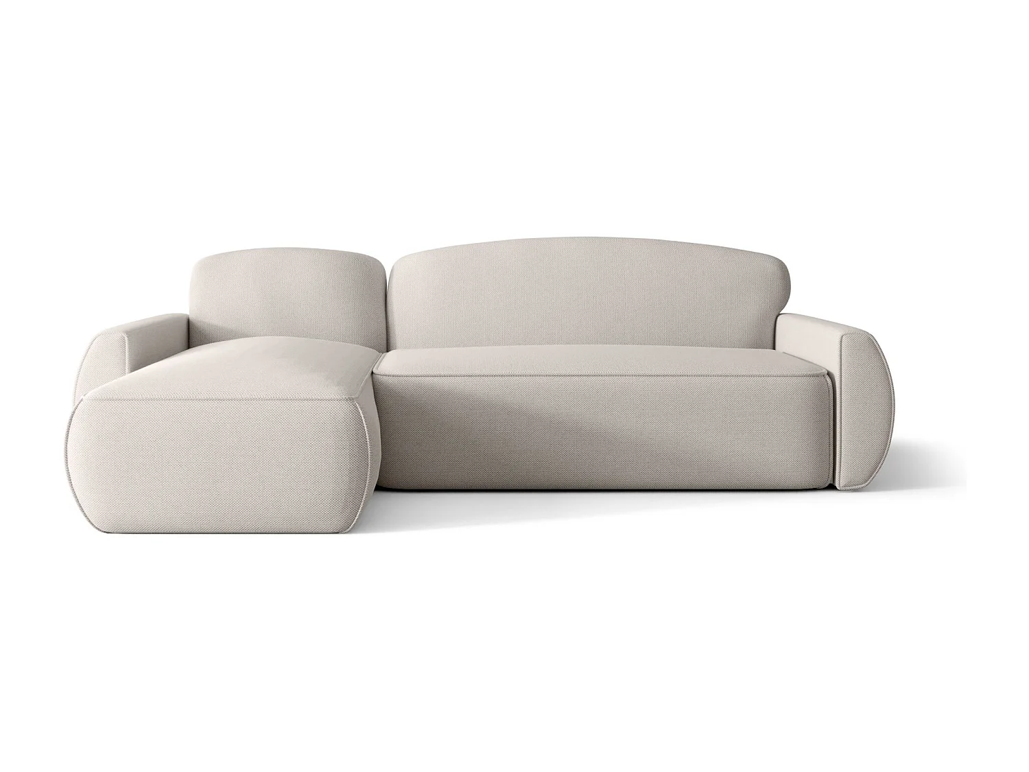 ECKSOFA mit Schlaffunktion LUCAS Curio 02 Creme Links L-Form Sofa mit Stauraum Bettkasten Wohnzimmersofa Couch Sofa Bettsofa Bettkasten Bettcouch