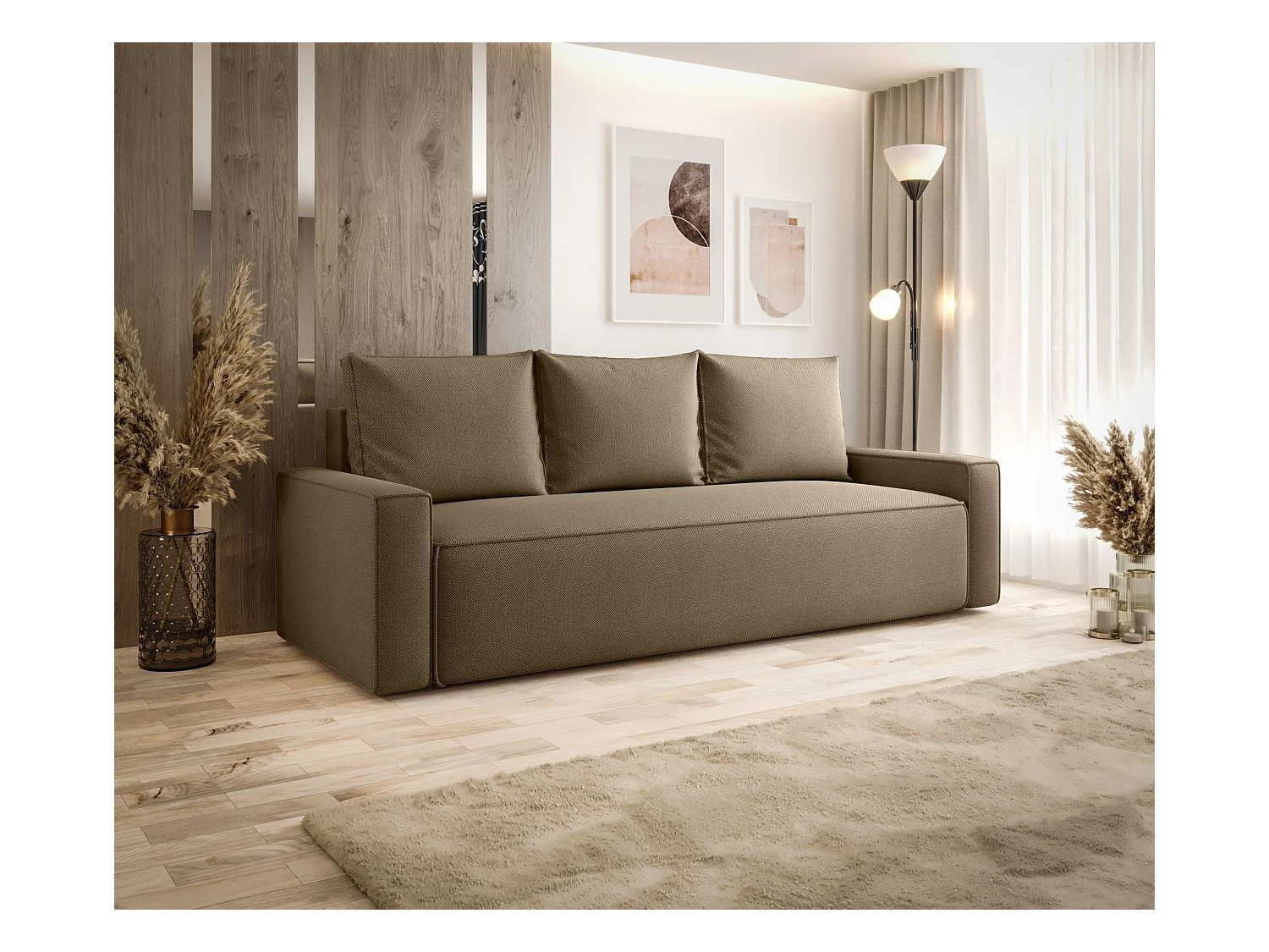 SOFA SAVIO Curio 20 Braun mit Stauraum Bettkasten Wohnzimmersofa Couch Sofa Bettsofa Bettkasten Bettcouch