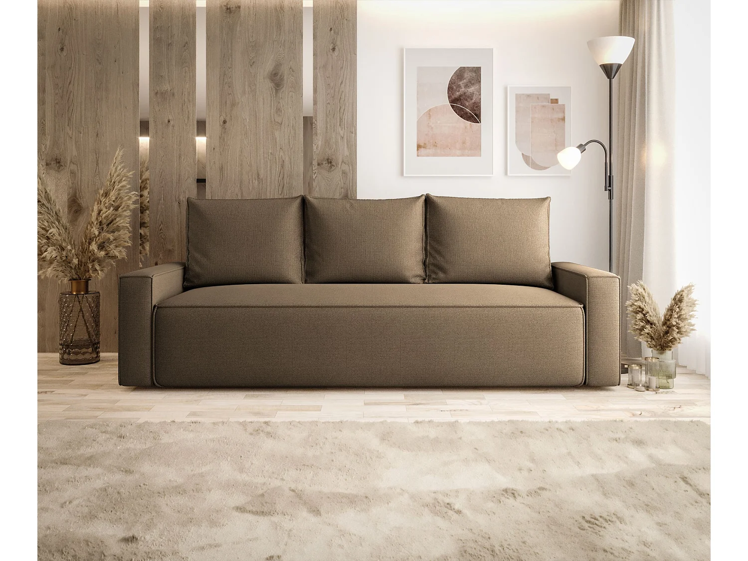 SOFA SAVIO Curio 20 Braun mit Stauraum Bettkasten Wohnzimmersofa Couch Sofa Bettsofa Bettkasten Bettcouch