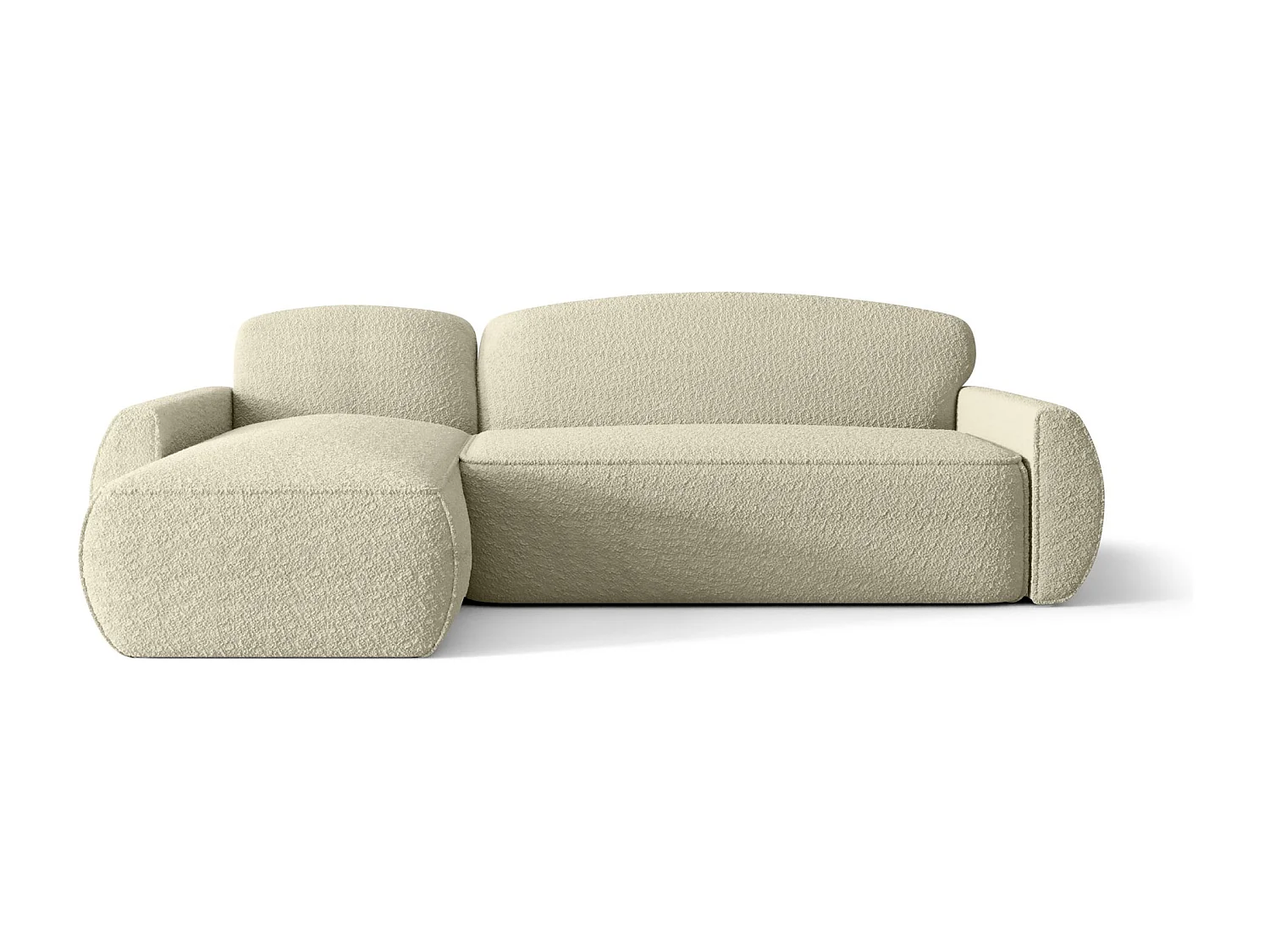 ECKSOFA mit Schlaffunktion LUCAS Quelle 02 Ecru Links L-Form Sofa mit Stauraum Bettkasten Wohnzimmersofa Couch Sofa Bettsofa Bettkasten Bettcouch