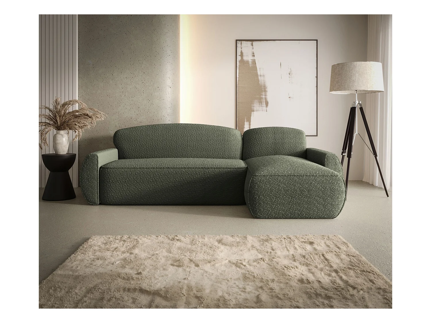 Hoekbank met slaapfunctie LUCAS Quelle 37 donkergroen rechts L-vormige bank met opbergruimte woonkamerbank, slaapbank, bank met opbergruimte