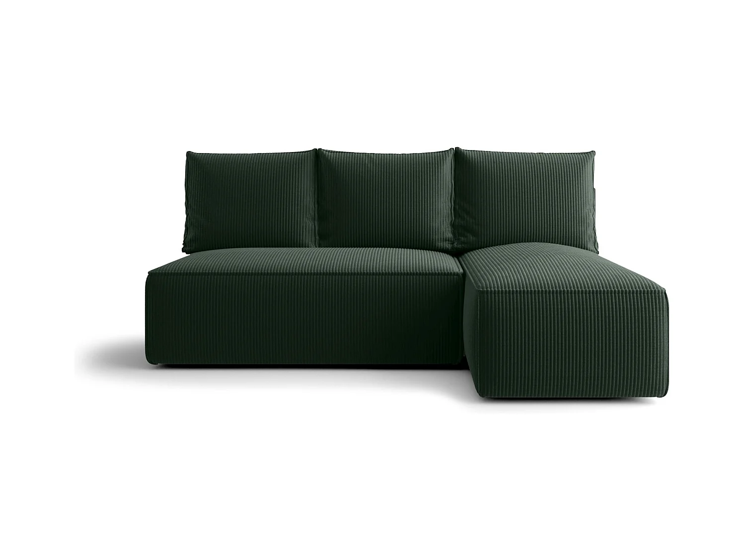 Narożnik z funkcją spania SAVIO MINI Poso 14 ciemnozielony prawy sofa w kształcie L z pojemnikiem na pościel sofa do salonu, sofa rozkładana, sofa z pojemnikiem