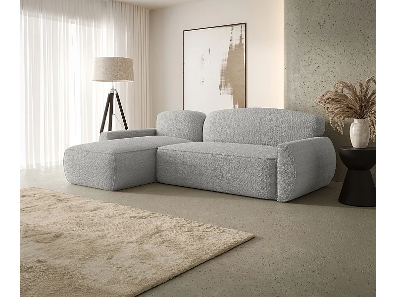 ECKSOFA mit Schlaffunktion LUCAS Quelle 83 Grau Links L-Form Sofa mit Stauraum Bettkasten Wohnzimmersofa Couch Sofa Bettsofa Bettkasten Bettcouch