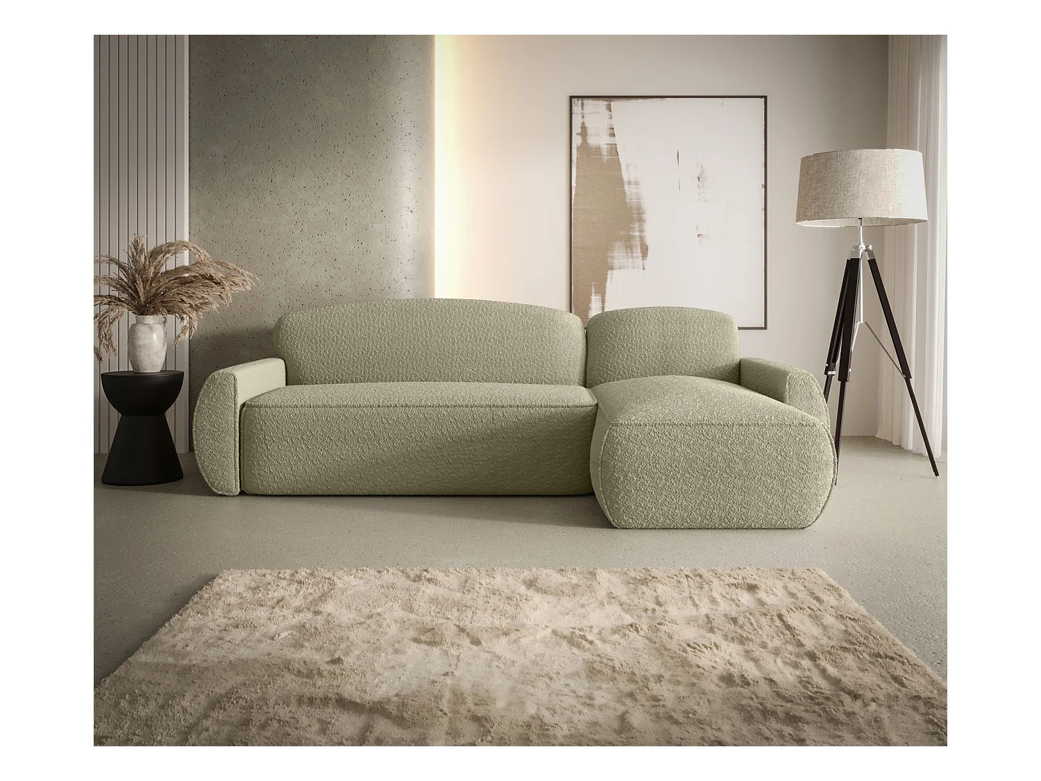 Hoekbank met slaapfunctie LUCAS Quelle 06 beige rechts L-vormige bank met opbergruimte woonkamerbank, slaapbank, bank met opbergruimte