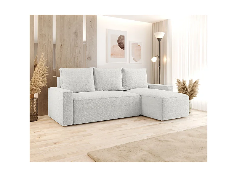 ECKSOFA mit Schlaffunktion SAVIO Quelle 01 CremeRechts L-Form Sofa mit Stauraum Bettkasten Wohnzimmersofa Couch Sofa Bettsofa Bettkasten Bettcouch