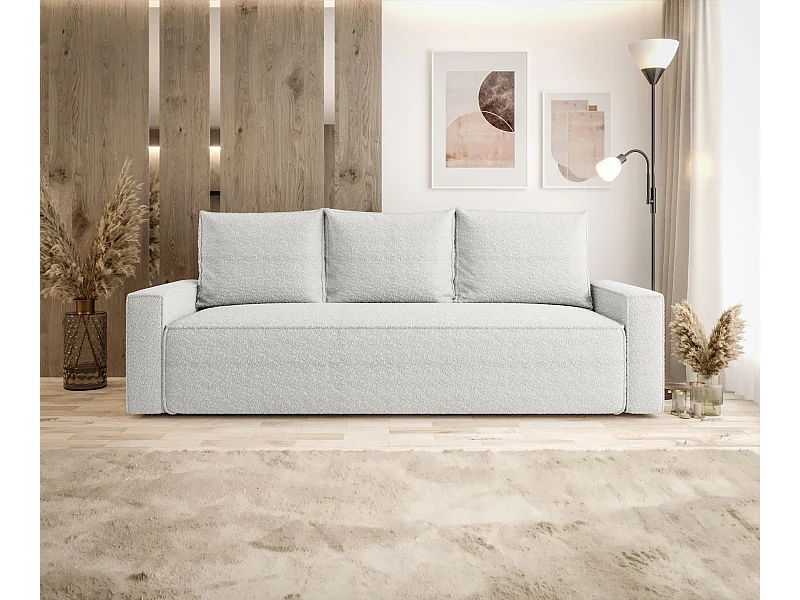 SOFA SAVIO Quelle 01 Weiß mit Stauraum Bettkasten Wohnzimmersofa Couch Sofa Bettsofa Bettkasten Bettcouch