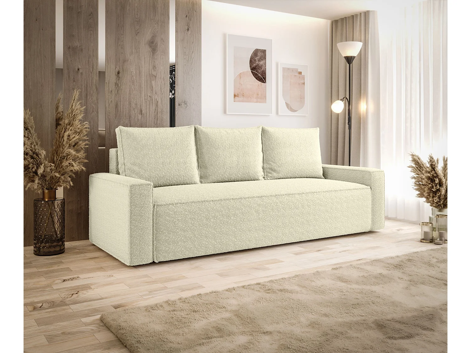 SOFA SAVIO Quelle 02 Ecru mit Stauraum Bettkasten Wohnzimmersofa Couch Sofa Bettsofa Bettkasten Bettcouch