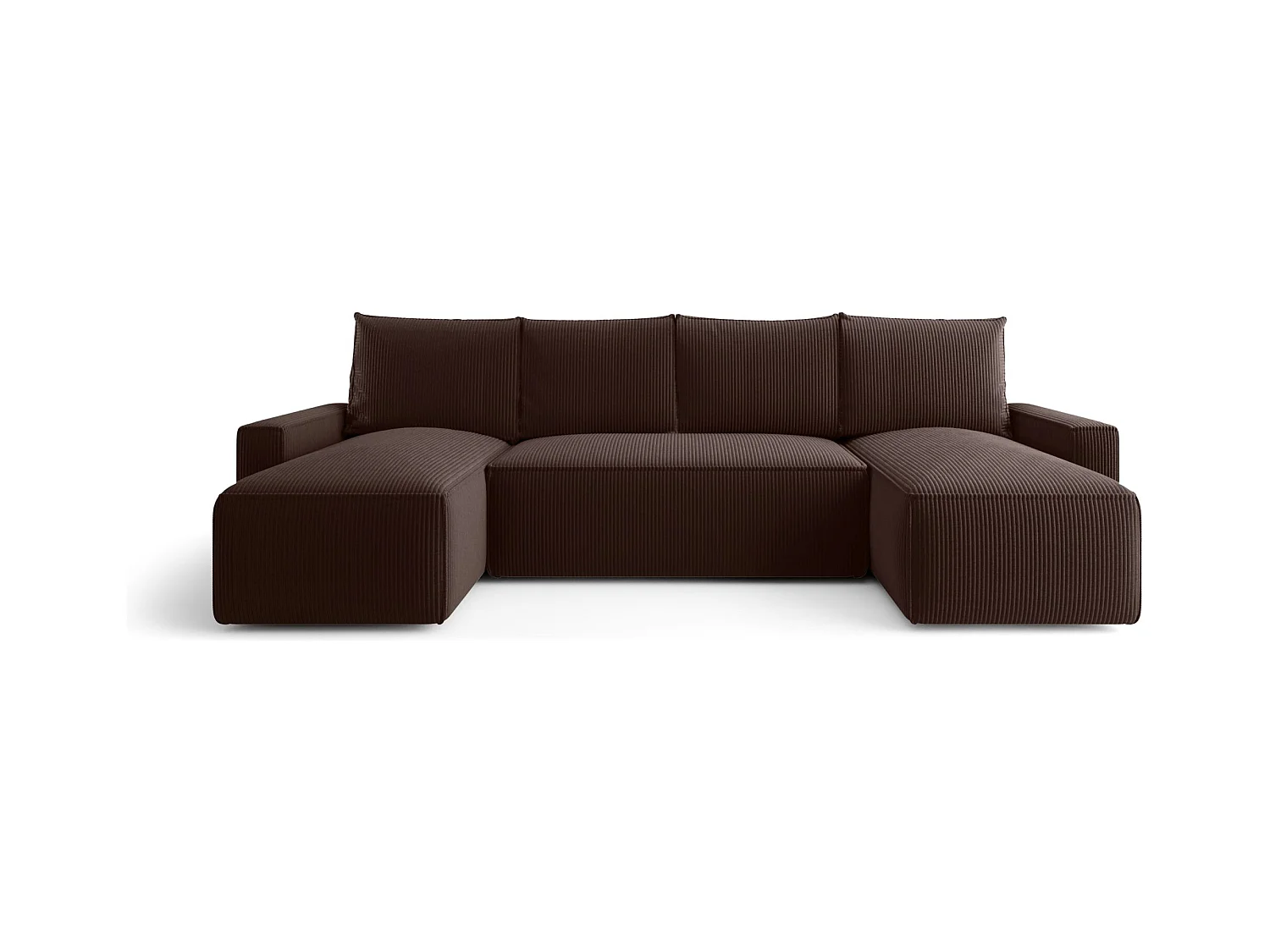 ECKSOFA mit Schlaffunktion SAVIO U Poso 06 Braun U-Form Sofa mit Stauraum Bettkasten Wohnzimmersofa Couch Sofa Bettsofa Bettkasten Bettcouch