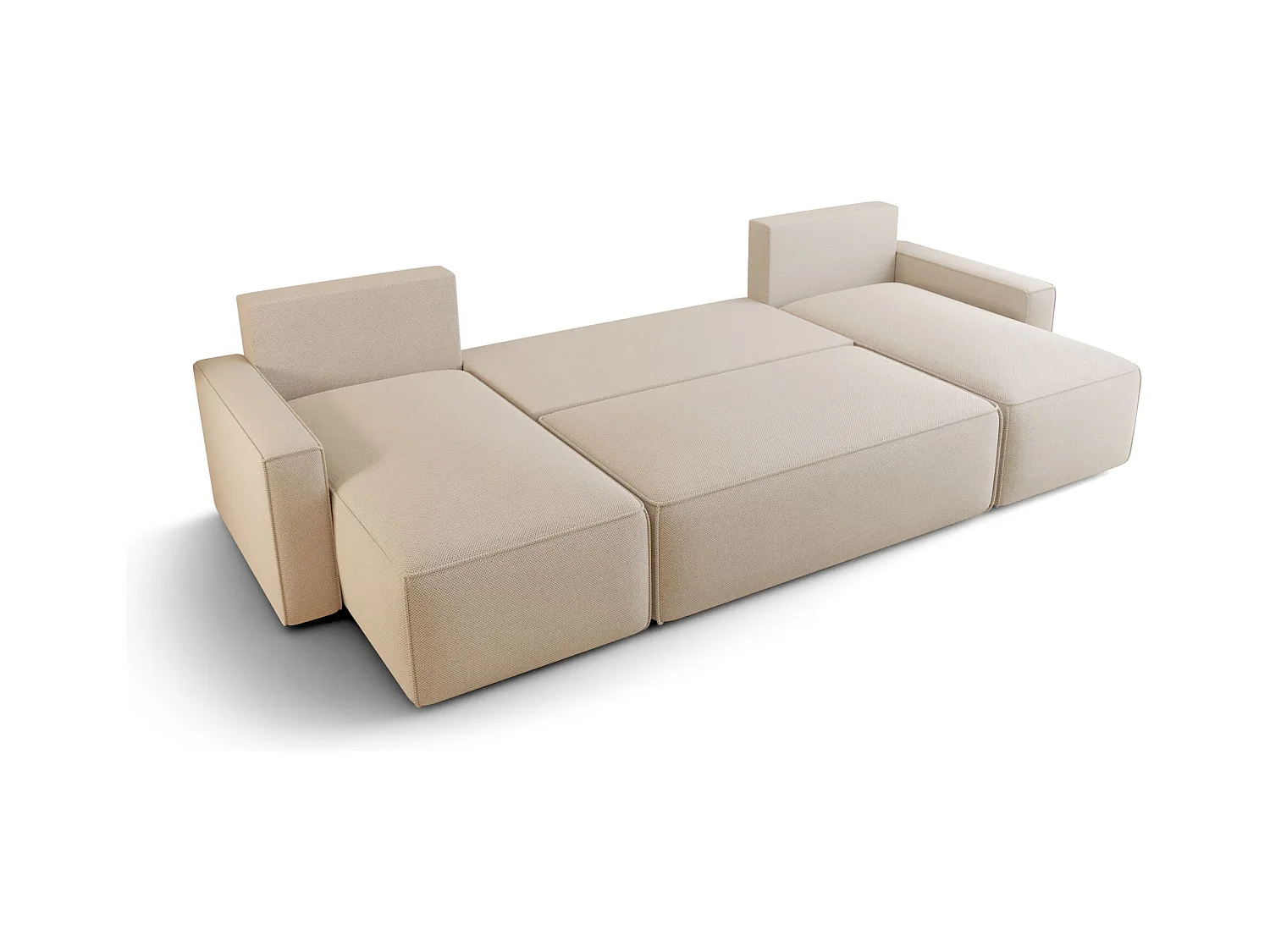 ECKSOFA mit Schlaffunktion SAVIO U Poso 06 Braun U-Form Sofa mit Stauraum Bettkasten Wohnzimmersofa Couch Sofa Bettsofa Bettkasten Bettcouch