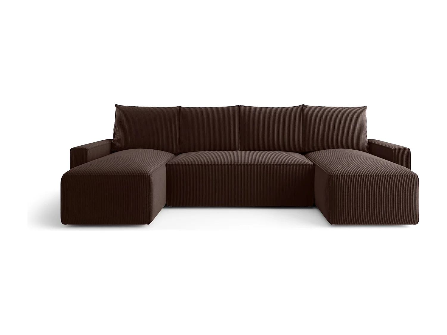 ECKSOFA mit Schlaffunktion SAVIO U Poso 06 Braun U-Form Sofa mit Stauraum Bettkasten Wohnzimmersofa Couch Sofa Bettsofa Bettkasten Bettcouch