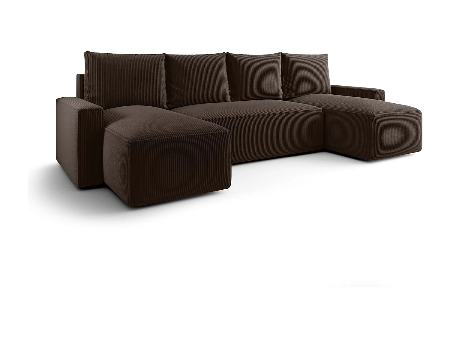 ECKSOFA mit Schlaffunktion SAVIO U Poso 06 Braun U-Form Sofa mit Stauraum Bettkasten Wohnzimmersofa Couch Sofa Bettsofa Bettkasten Bettcouch