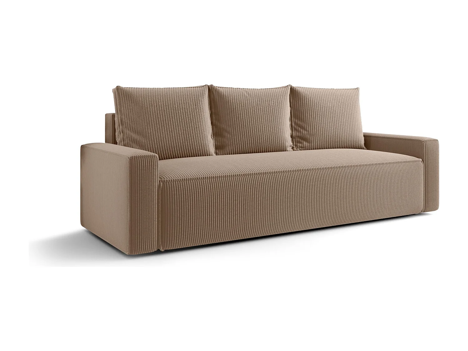 SOFA SAVIO Poso 02 Hellbraun mit Stauraum Bettkasten Wohnzimmersofa Couch Sofa Bettsofa Bettkasten Bettcouch
