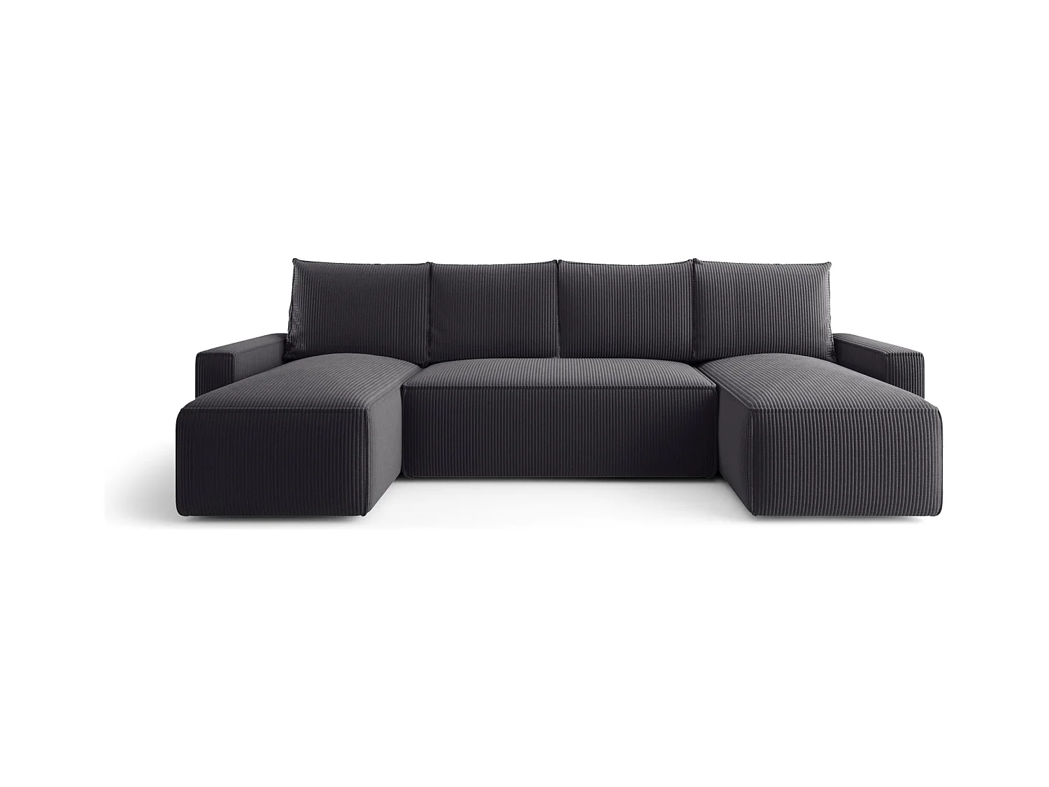 Narożnik z funkcją spania SAVIO U Poso 34 szary U-Form Sofa z pojemnikiem na pościel sofa do salonu, sofa rozkładana, sofa z pojemnikiem