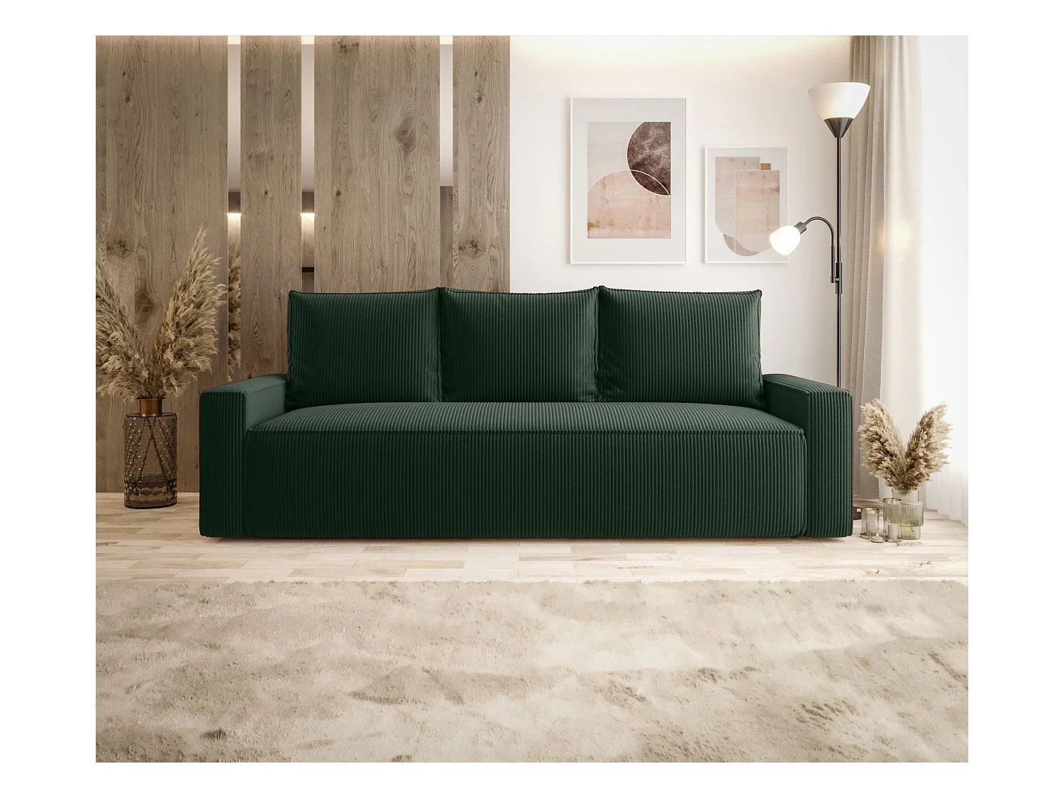 SOFA SAVIO Poso 14 Dunkelgrün mit Stauraum Bettkasten Wohnzimmersofa Couch Sofa Bettsofa Bettkasten Bettcouch