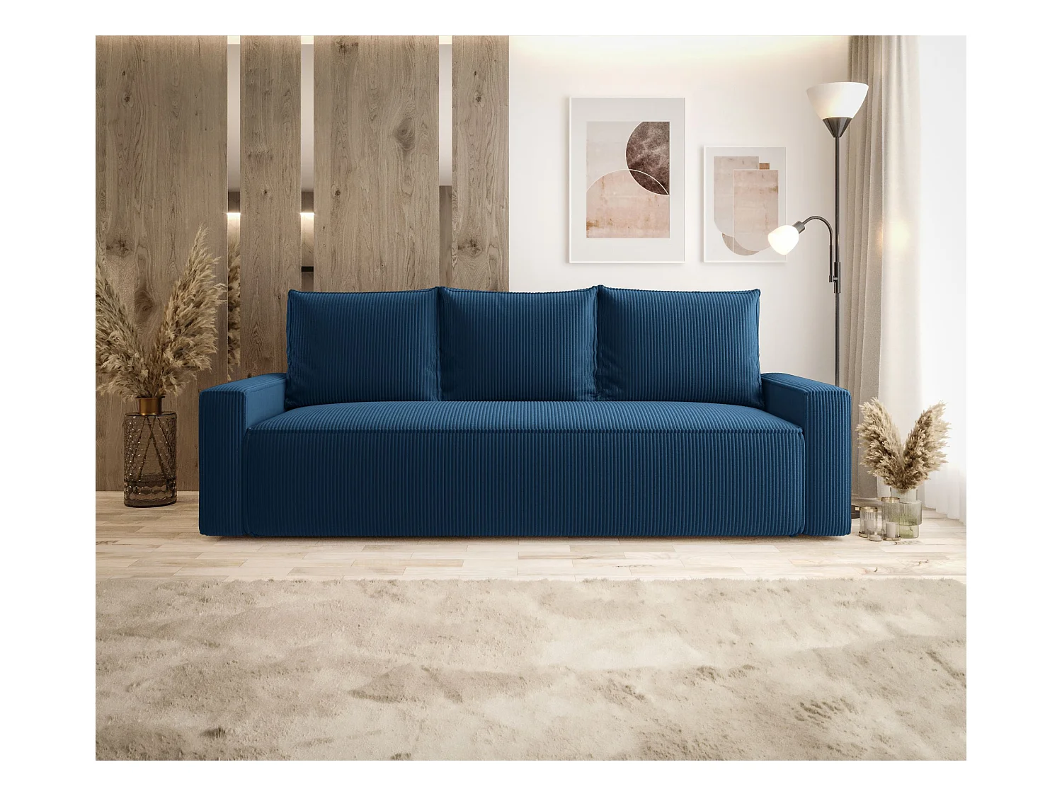 SOFA SAVIO Poso 05 Dunkelblau mit Stauraum Bettkasten Wohnzimmersofa Couch Sofa Bettsofa Bettkasten Bettcouch