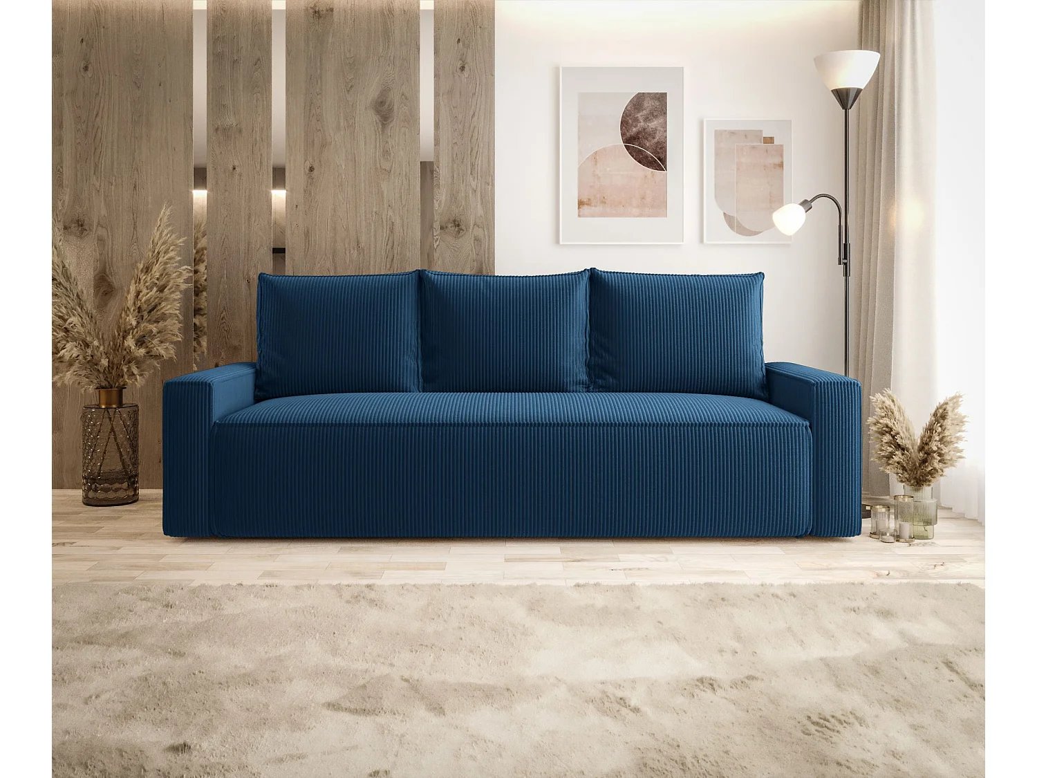 SOFA SAVIO Poso 05 Dunkelblau mit Stauraum Bettkasten Wohnzimmersofa Couch Sofa Bettsofa Bettkasten Bettcouch