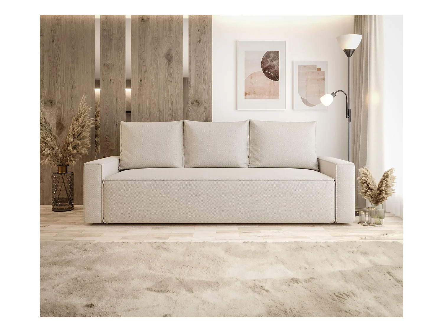 SOFA SAVIO Curio 09 Ecru mit Stauraum Bettkasten Wohnzimmersofa Couch Sofa Bettsofa Bettkasten Bettcouch
