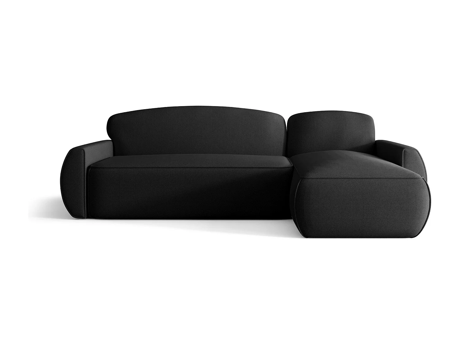 ECKSOFA mit Schlaffunktion LUCAS Curio 99 Schwarz Rechts L-Form Sofa mit Stauraum Bettkasten Wohnzimmersofa Couch Sofa Bettsofa Bettkasten Bettcouch
