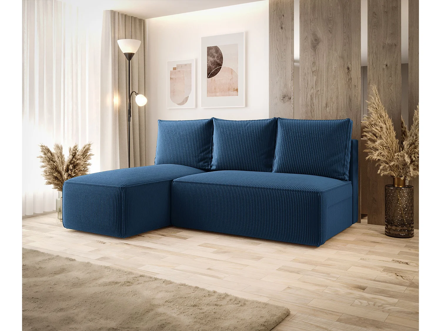 ECKSOFA mit Schlaffunktion SAVIO MINI Poso 05 DunkelblauLinks L-Form Sofa mit Stauraum Bettkasten Wohnzimmersofa Couch Sofa Bettsofa Bettkasten Bettcouch