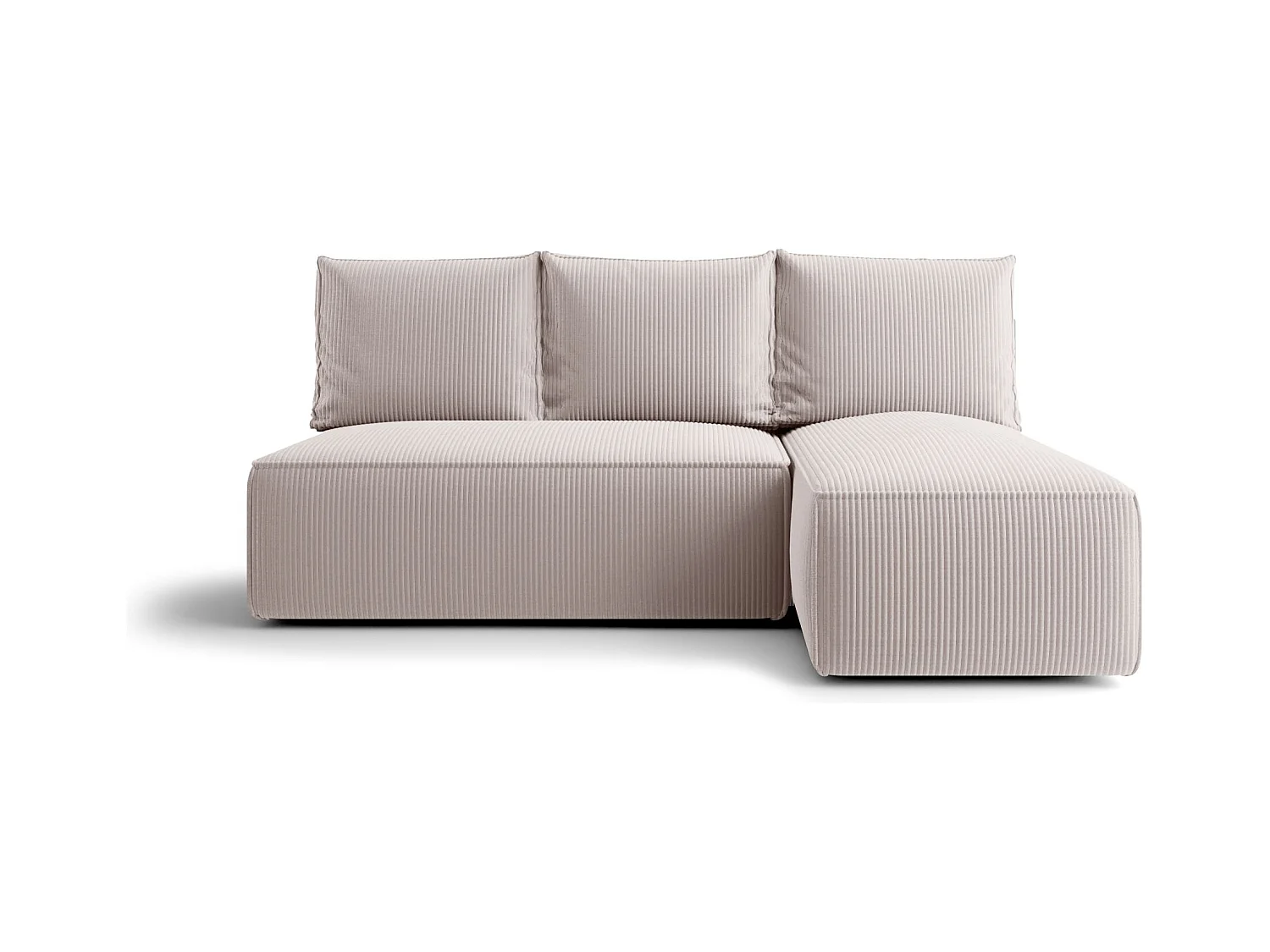 Narożnik z funkcją spania SAVIO MINI Poso 100 ecru prawy sofa w kształcie L z pojemnikiem na pościel sofa do salonu, sofa rozkładana, sofa z pojemnikiem