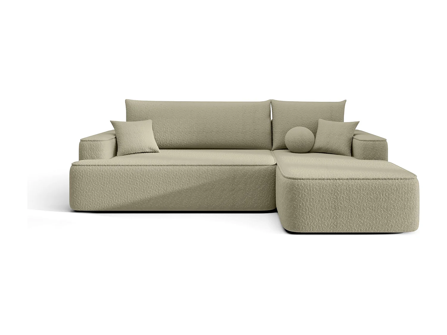 ECKSOFA mit Schlaffunktion FIGO Quelle 06 Beige Rechts L-Form Sofa mit Stauraum Bettkasten Wohnzimmersofa Couch Sofa Bettsofa Bettkasten Bettcouch