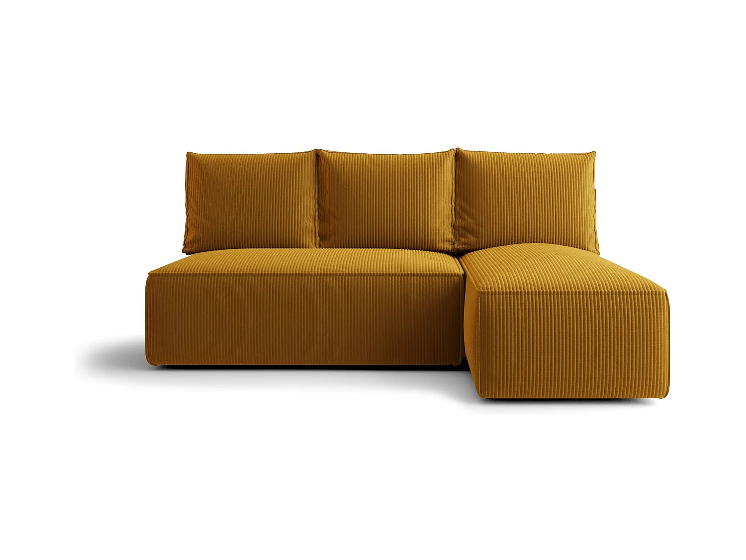 Hoekbank met slaapfunctie SAVIO MINI Poso 01 oranje rechts L-vormige bank met opbergruimte woonkamerbank, slaapbank, bank met opbergruimte