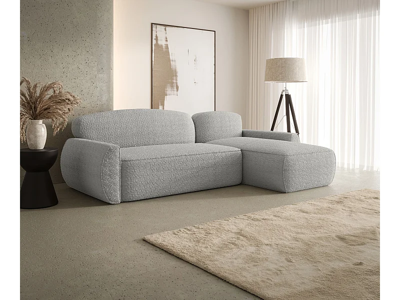 ECKSOFA mit Schlaffunktion LUCAS Quelle 83 Grau Rechts L-Form Sofa mit Stauraum Bettkasten Wohnzimmersofa Couch Sofa Bettsofa Bettkasten Bettcouch
