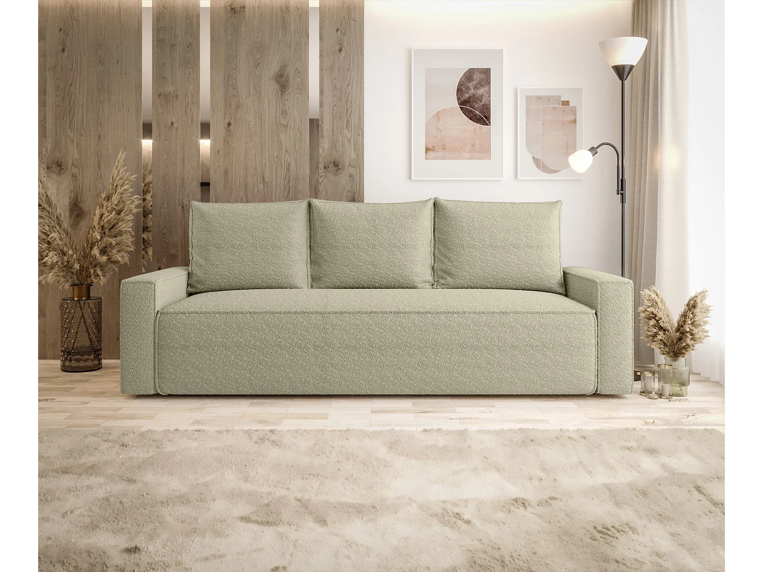 Bank SAVIO Quelle 06 beige met opbergruimte woonkamerbank, slaapbank, bank met opbergruimte