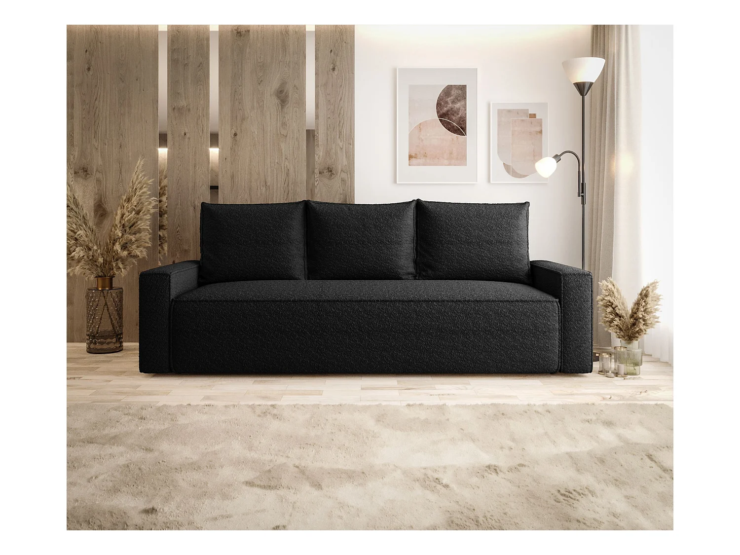 SOFA SAVIO Quelle 100 Schwarz mit Stauraum Bettkasten Wohnzimmersofa Couch Sofa Bettsofa Bettkasten Bettcouch