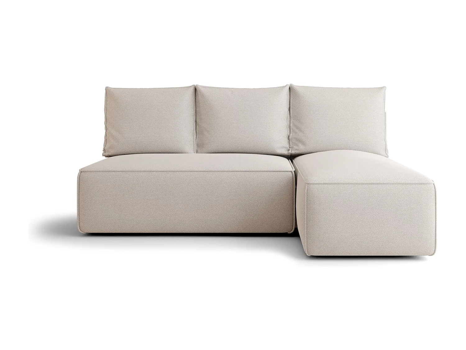 ECKSOFA mit Schlaffunktion SAVIO MINI Curio 02 Creme Rechts L-Form Sofa mit Stauraum Bettkasten Wohnzimmersofa Couch Sofa Bettsofa Bettkasten Bettcouch