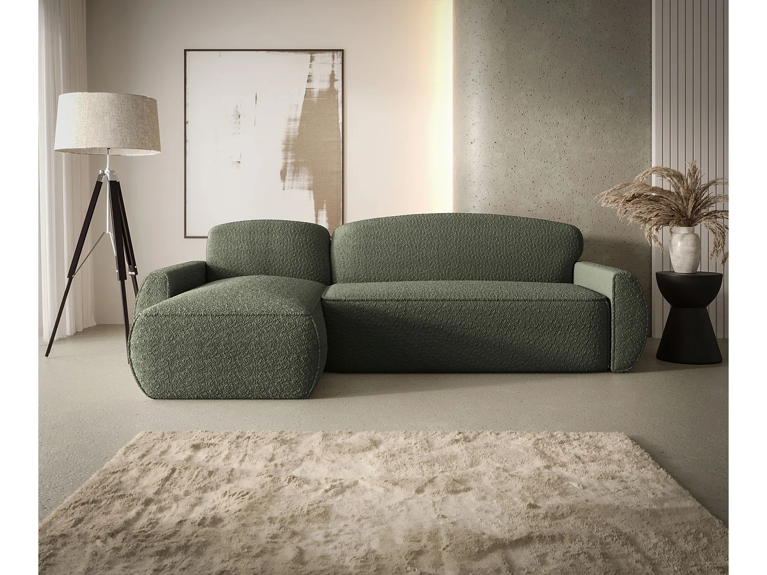 ECKSOFA mit Schlaffunktion LUCAS Quelle 37 Dunkelgrün Links L-Form Sofa mit Stauraum Bettkasten Wohnzimmersofa Couch Sofa Bettsofa Bettkasten Bettcouch
