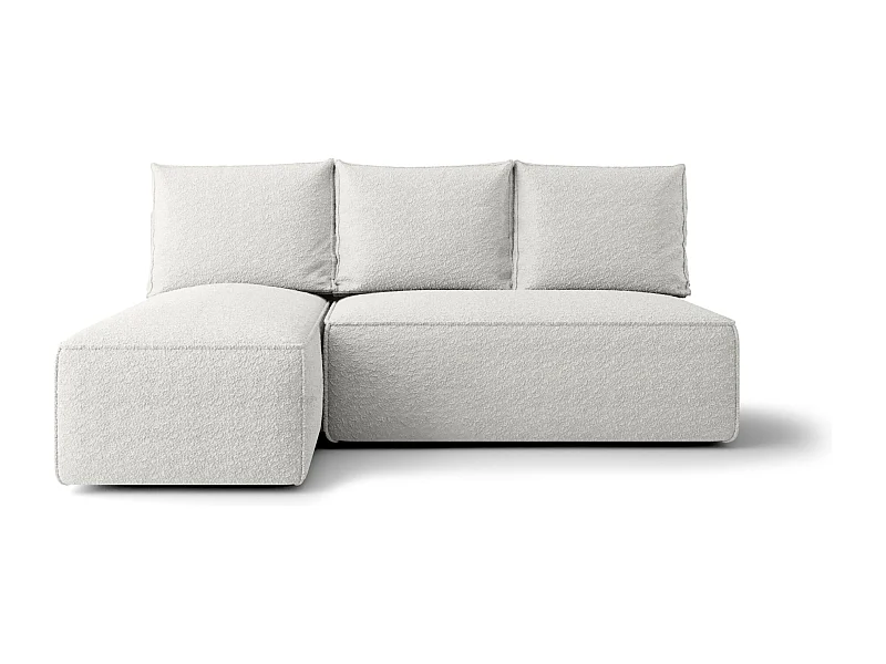 ECKSOFA mit Schlaffunktion SAVIO MINI Quelle 01 CremeLinks L-Form Sofa mit Stauraum Bettkasten Wohnzimmersofa Couch Sofa Bettsofa Bettkasten Bettcouch