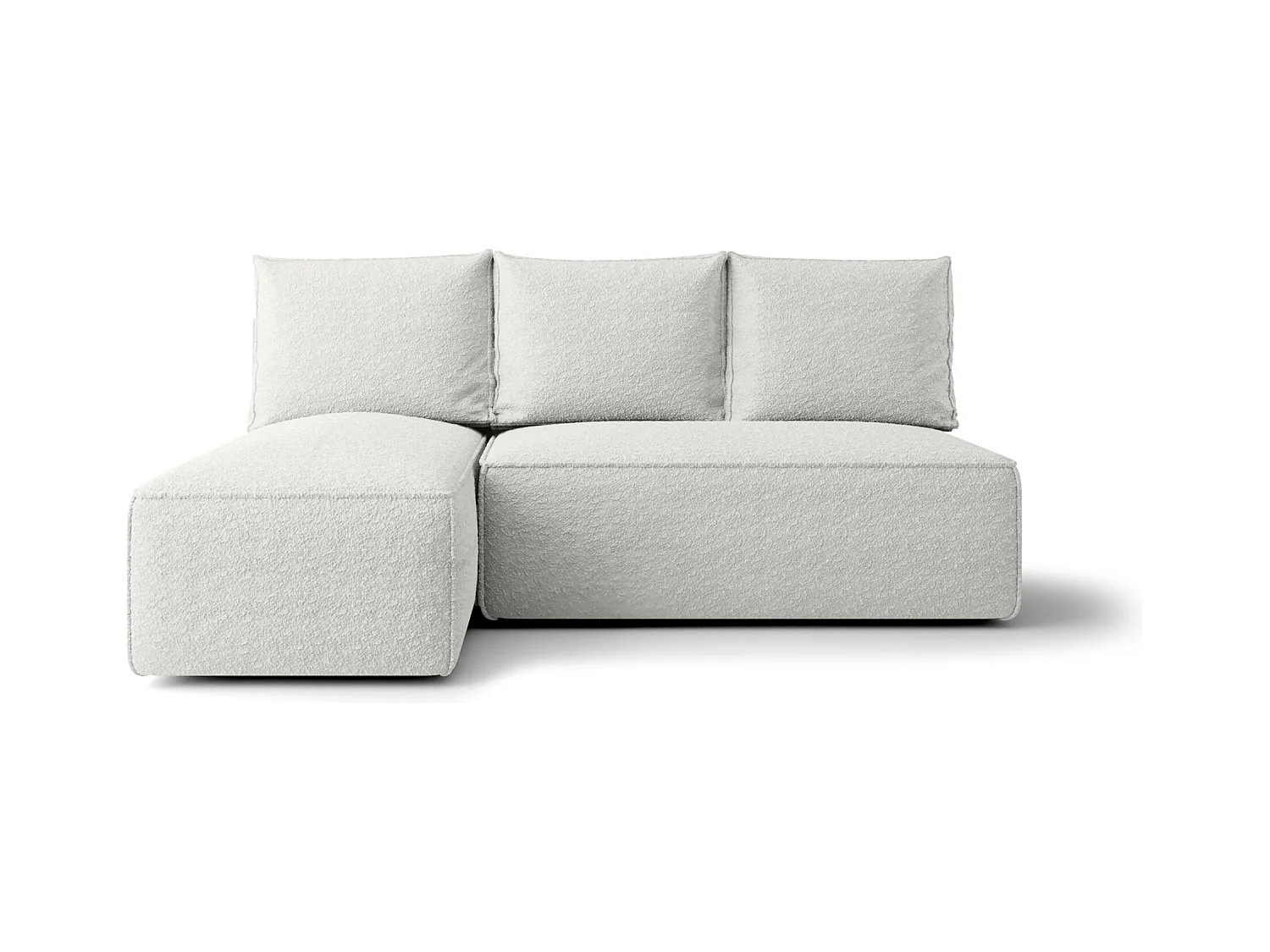 ECKSOFA mit Schlaffunktion SAVIO MINI Quelle 01 CremeLinks L-Form Sofa mit Stauraum Bettkasten Wohnzimmersofa Couch Sofa Bettsofa Bettkasten Bettcouch