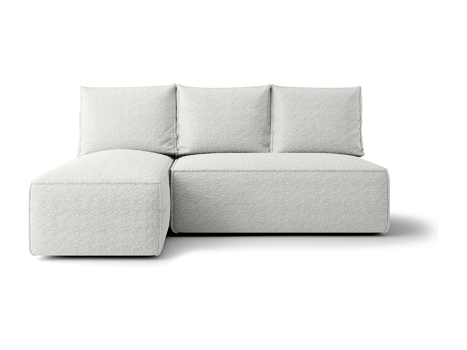 ECKSOFA mit Schlaffunktion SAVIO MINI Quelle 01 CremeLinks L-Form Sofa mit Stauraum Bettkasten Wohnzimmersofa Couch Sofa Bettsofa Bettkasten Bettcouch