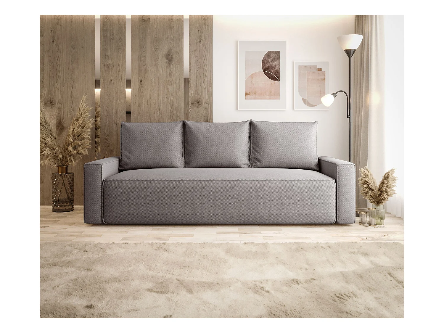 SOFA SAVIO Curio 83 Grau mit Stauraum Bettkasten Wohnzimmersofa Couch Sofa Bettsofa Bettkasten Bettcouch
