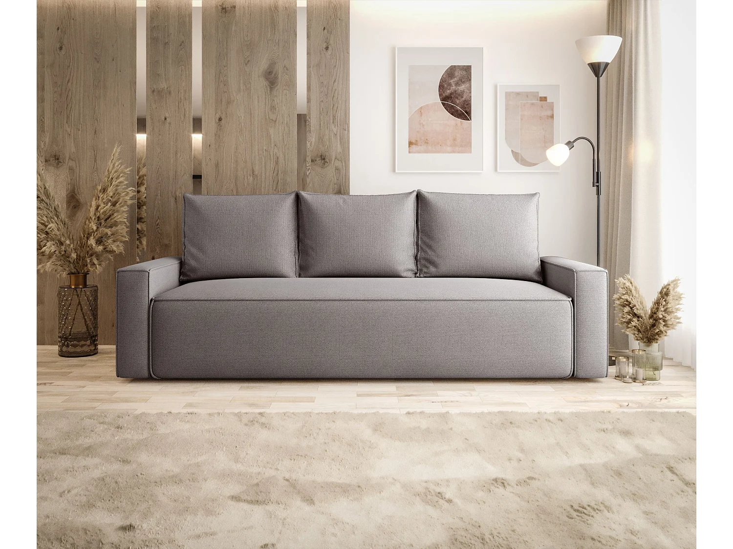 SOFA SAVIO Curio 83 Grau mit Stauraum Bettkasten Wohnzimmersofa Couch Sofa Bettsofa Bettkasten Bettcouch